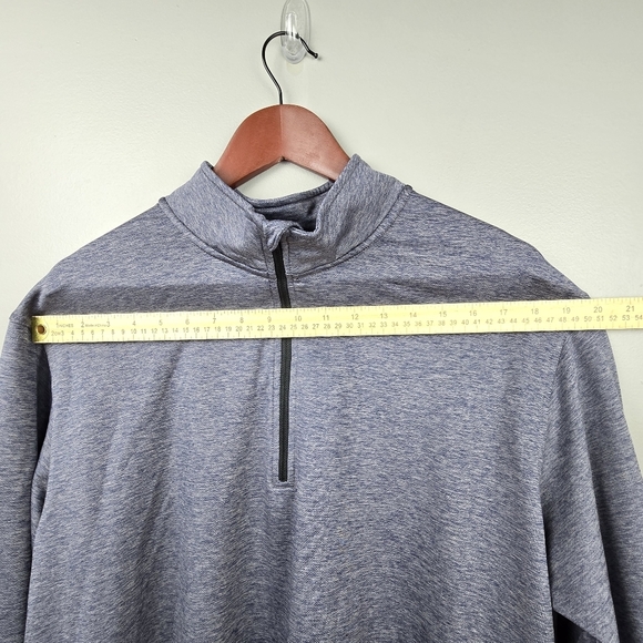 TGW Quarter Zip Pullover Lightweight Shirt Jacket Blue Gray Mens Size L Preppy - Picture 7 of 11